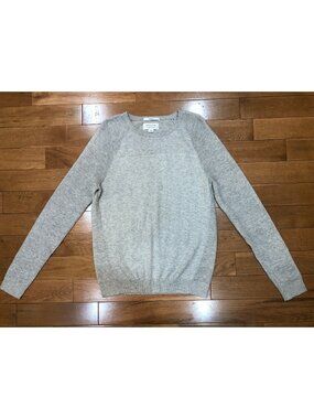 Jack & Jones Cotton Cashmere Sweater Gray Knit Crewneck Men's Small Regular Fit